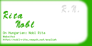 rita nobl business card